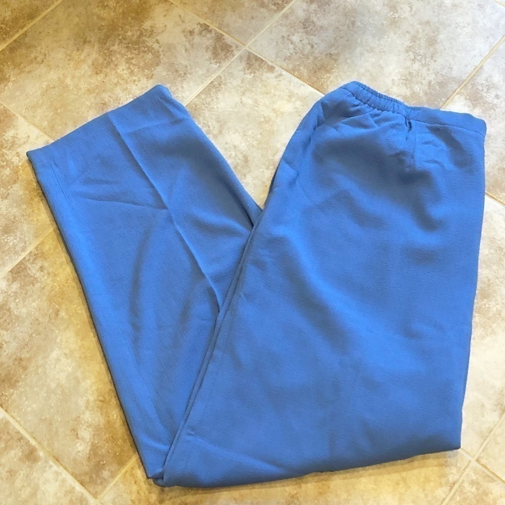 🆕 Drapers & Damons vintage straight leg high rise pull on pants blue pockets 1X - Picture 3 of 10